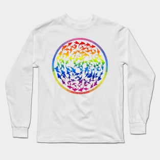 Harmony Rainbow Fish Mandala Long Sleeve T-Shirt